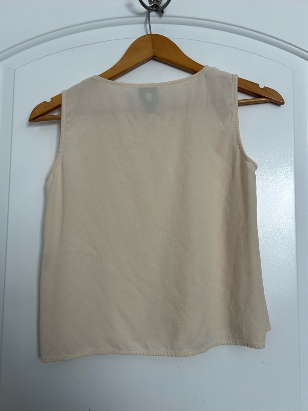 Eileen Fischer 100% Silk Cream Sleeveless Tank Top Size XS chic 90s minimalist - Picture 12 of 13